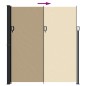 vidaXL Seitenmarkise Ausziehbar Beige 220x500 cm vidaXL Seitenmarkise Ausziehbar Beige 220x500 cm
