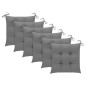 Stapelbare Gartenstühle mit Kissen 6 Stk. Massivholz Teak Stapelbare Gartenstühle mit Kissen 6 Stk. Massivholz Teak