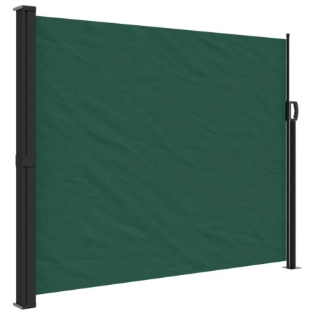 vidaXL Seitenmarkise Ausziehbar Dunkelgrün 160x600 cm