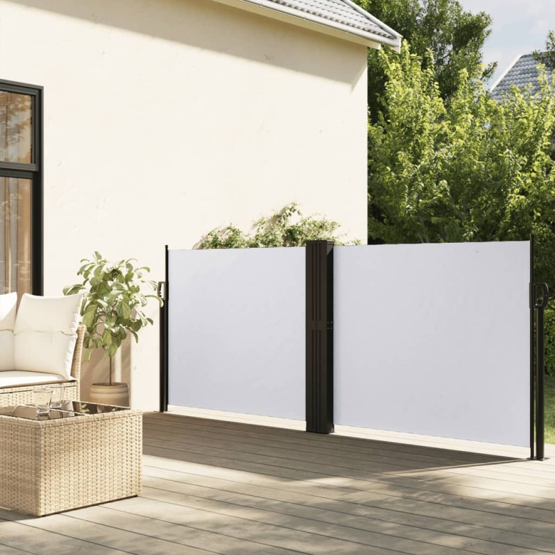 vidaXL Seitenmarkise Ausziehbar Weiß 120x600 cm vidaXL Seitenmarkise Ausziehbar Weiß 120x600 cm