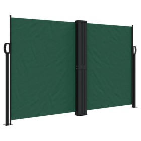 vidaXL Seitenmarkise Ausziehbar Dunkelgrün 140x600 cm
