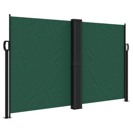 vidaXL Seitenmarkise Ausziehbar Dunkelgrün 140x600 cm