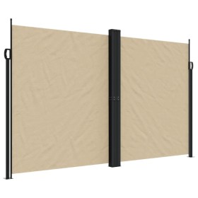 vidaXL Seitenmarkise Ausziehbar Beige 200x600 cm