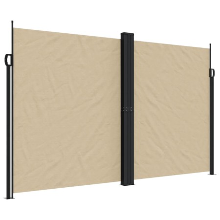 vidaXL Seitenmarkise Ausziehbar Beige 200x600 cm