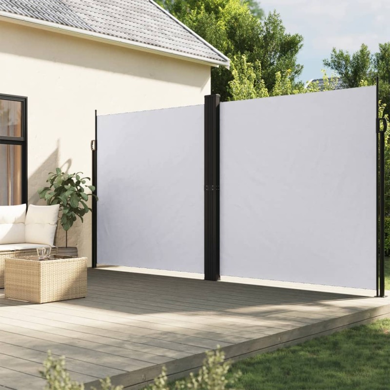 vidaXL Seitenmarkise Ausziehbar Weiß 220x600 cm vidaXL Seitenmarkise Ausziehbar Weiß 220x600 cm