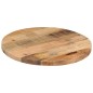 vidaXL Tischplatte Ø 50x2,5 cm Rund Raues Massives Mangoholz vidaXL Tischplatte Ø 50x2,5 cm Rund Raues Massives Mangoholz