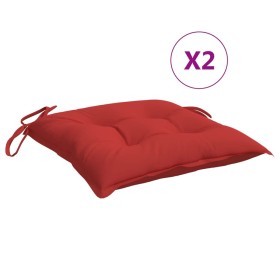 vidaXL Stuhlkissen 2 Stk. Rot 40x40x7 cm Oxford-Gewebe