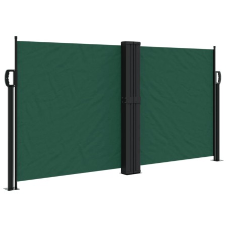 vidaXL Seitenmarkise Ausziehbar Dunkelgrün 120x1000 cm