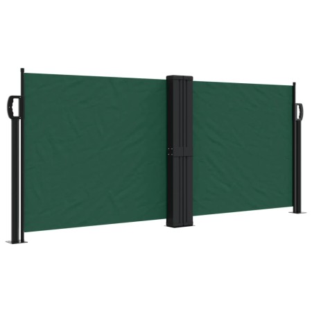 vidaXL Seitenmarkise Ausziehbar Dunkelgrün 100x1000 cm