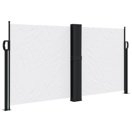 vidaXL Seitenmarkise Ausziehbar Weiß 120x1000 cm