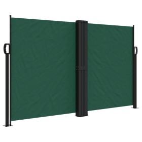 vidaXL Seitenmarkise Ausziehbar Dunkelgrün 140x1000 cm