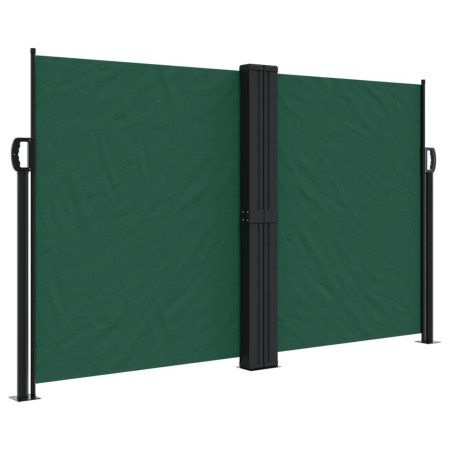 vidaXL Seitenmarkise Ausziehbar Dunkelgrün 140x1000 cm