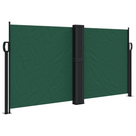 vidaXL Seitenmarkise Ausziehbar Dunkelgrün 120x1200 cm