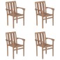 Stapelbare Gartenstühle mit Kissen 4 Stk. Massivholz Teak Stapelbare Gartenstühle mit Kissen 4 Stk. Massivholz Teak