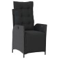 vidaXL 3-tlg. Garten-Essgruppe mit Kissen Schwarz Poly Rattan vidaXL 3-tlg. Garten-Essgruppe mit Kissen Schwarz Poly Rattan