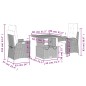 vidaXL 3-tlg. Garten-Essgruppe mit Kissen Schwarz Poly Rattan vidaXL 3-tlg. Garten-Essgruppe mit Kissen Schwarz Poly Rattan