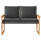 vidaXL 4-tlg. Garten-Lounge-Set mit Kissen Schwarz Poly Rattan vidaXL 4-tlg. Garten-Lounge-Set mit Kissen Schwarz Poly Rattan