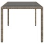 vidaXL Gartentisch mit Glasplatte Grau 190x90x75 cm Poly Rattan vidaXL Gartentisch mit Glasplatte Grau 190x90x75 cm Poly Rattan