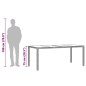 vidaXL Gartentisch mit Glasplatte Grau 190x90x75 cm Poly Rattan vidaXL Gartentisch mit Glasplatte Grau 190x90x75 cm Poly Rattan