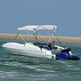 vidaXL 4-Bow Bimini-Top mit Seitenteilen 243x(230-244)x137 cm