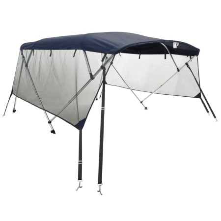 vidaXL 3-Bow Bimini-Top mit Mesh-Seitenteilen 183x(154-167)x137 cm