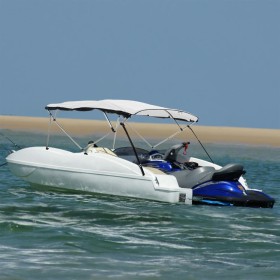 vidaXL 3-Bow Bimini-Top mit Mesh-Seitenteilen 183x(185-198)x137 cm
