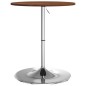 vidaXL Bartisch Dunkelbraun Ø60x89,5 cm Massivholz Eiche vidaXL Bartisch Dunkelbraun Ø60x89,5 cm Massivholz Eiche