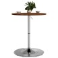 vidaXL Bartisch Dunkelbraun Ø60x89,5 cm Massivholz Eiche vidaXL Bartisch Dunkelbraun Ø60x89,5 cm Massivholz Eiche