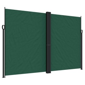 vidaXL Seitenmarkise Ausziehbar Dunkelgrün 220x1200 cm