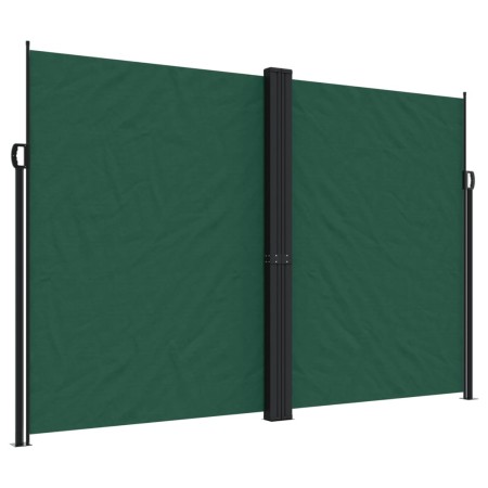 vidaXL Seitenmarkise Ausziehbar Dunkelgrün 220x1200 cm