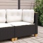 vidaXL Garten-Ecksofa mit Kissen Schwarz Poly Rattan vidaXL Garten-Ecksofa mit Kissen Schwarz Poly Rattan