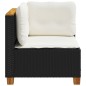 vidaXL Garten-Ecksofa mit Kissen Schwarz Poly Rattan vidaXL Garten-Ecksofa mit Kissen Schwarz Poly Rattan