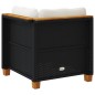vidaXL Garten-Ecksofa mit Kissen Schwarz Poly Rattan vidaXL Garten-Ecksofa mit Kissen Schwarz Poly Rattan
