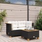 vidaXL Garten-Ecksofas mit Kissen 2 Stk. Schwarz Poly Rattan vidaXL Garten-Ecksofas mit Kissen 2 Stk. Schwarz Poly Rattan
