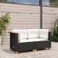 vidaXL Garten-Ecksofas mit Kissen 2 Stk. Schwarz Poly Rattan vidaXL Garten-Ecksofas mit Kissen 2 Stk. Schwarz Poly Rattan