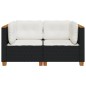 vidaXL Garten-Ecksofas mit Kissen 2 Stk. Schwarz Poly Rattan vidaXL Garten-Ecksofas mit Kissen 2 Stk. Schwarz Poly Rattan