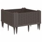 vidaXL Pflanzkasten mit Erdspießen Braun 42,5x42,5x28,5 cm PP vidaXL Pflanzkasten mit Erdspießen Braun 42,5x42,5x28,5 cm PP