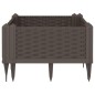 vidaXL Pflanzkasten mit Erdspießen Braun 42,5x42,5x28,5 cm PP vidaXL Pflanzkasten mit Erdspießen Braun 42,5x42,5x28,5 cm PP