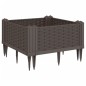 vidaXL Pflanzkasten mit Erdspießen Braun 42,5x42,5x28,5 cm PP vidaXL Pflanzkasten mit Erdspießen Braun 42,5x42,5x28,5 cm PP