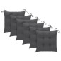 vidaXL Stapelbare Gartenstühle mit Kissen 6 Stk. Massivholz Teak vidaXL Stapelbare Gartenstühle mit Kissen 6 Stk. Massivholz Teak