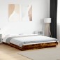 vidaXL Bettgestell mit LED Räuchereiche 150x200cm Holzwerkstoff vidaXL Bettgestell mit LED Räuchereiche 150x200cm Holzwerkstoff