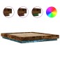 vidaXL Bettgestell mit LED Räuchereiche 150x200cm Holzwerkstoff vidaXL Bettgestell mit LED Räuchereiche 150x200cm Holzwerkstoff