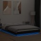 vidaXL Bettgestell mit LED Schwarz 140x190 cm Holzwerkstoff vidaXL Bettgestell mit LED Schwarz 140x190 cm Holzwerkstoff