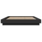 vidaXL Bettgestell mit LED Schwarz 140x190 cm Holzwerkstoff vidaXL Bettgestell mit LED Schwarz 140x190 cm Holzwerkstoff