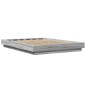 vidaXL Bettgestell mit LED Grau Sonoma 135x190 cm Holzwerkstoff vidaXL Bettgestell mit LED Grau Sonoma 135x190 cm Holzwerkstoff