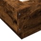 vidaXL Bettgestell mit LED Räuchereiche 120x190 cm Holzwerkstoff vidaXL Bettgestell mit LED Räuchereiche 120x190 cm Holzwerkstoff