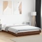 vidaXL Bettgestell mit LED Braun Eichen-Optik 120x190 cm Holzwerkstoff vidaXL Bettgestell mit LED Braun Eichen-Optik 120x190 cm Holzwerkstoff