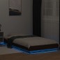 vidaXL Bettgestell mit LED Braun Eichen-Optik 90x200 cm Holzwerkstoff vidaXL Bettgestell mit LED Braun Eichen-Optik 90x200 cm Holzwerkstoff