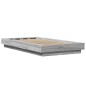 vidaXL Bettgestell mit LED Grau Sonoma 90x190 cm Holzwerkstoff vidaXL Bettgestell mit LED Grau Sonoma 90x190 cm Holzwerkstoff