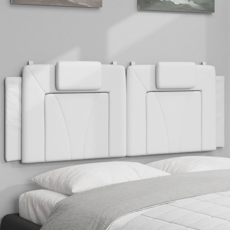 vidaXL Kopfteil-Kissen Weiß 140 cm Kunstleder vidaXL Kopfteil-Kissen Weiß 140 cm Kunstleder